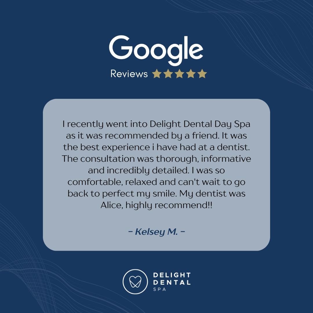 Reviews From Kelsey M For Delight Dental Spa In Mascot, Sydney